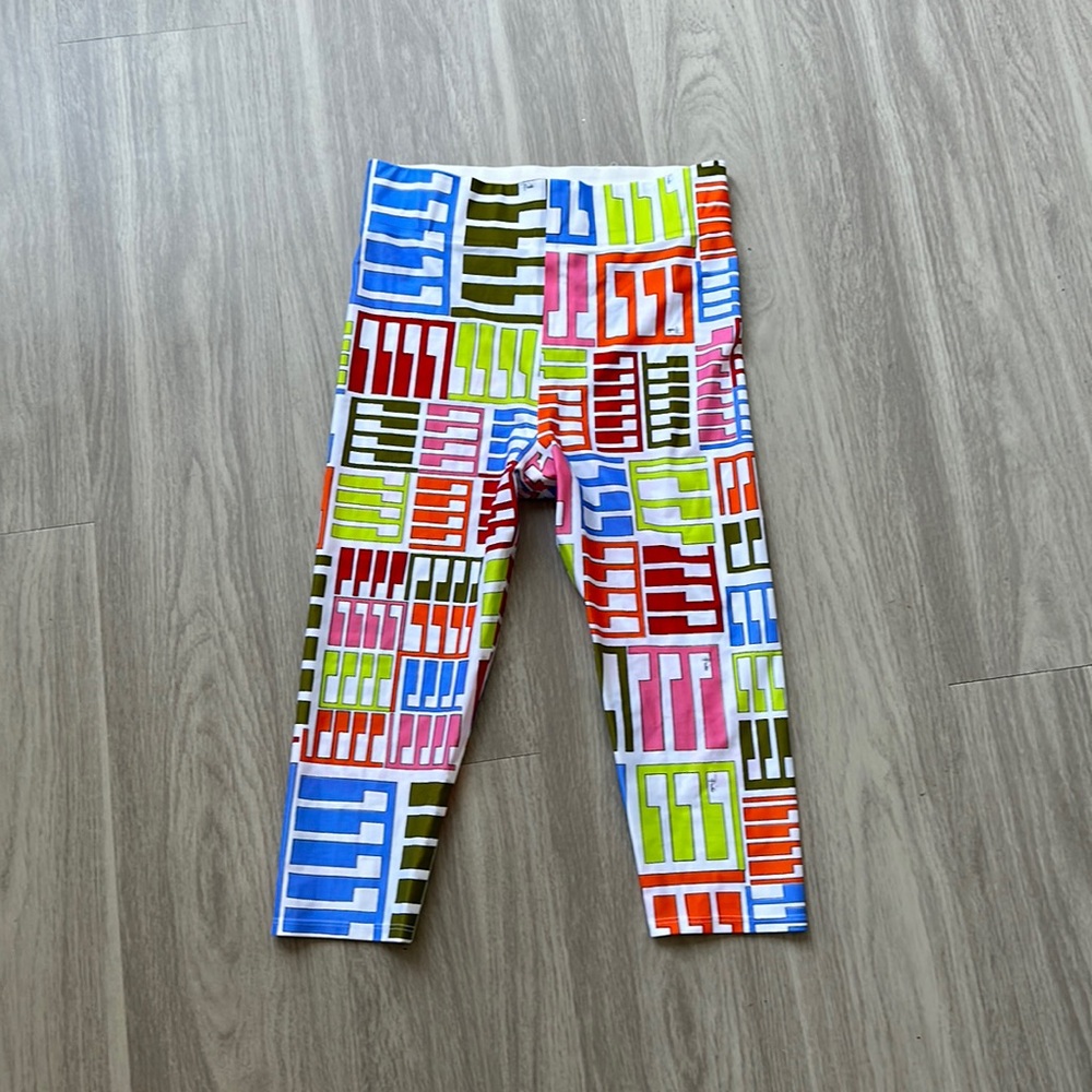 Emilio Pucci Multicolor Geometric Cropped Pants